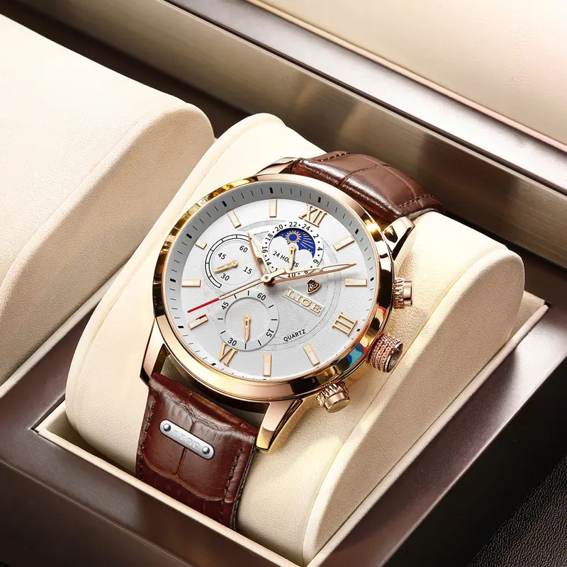 Mens High-end Quartz Watch Multifunction Chronograph Luminous