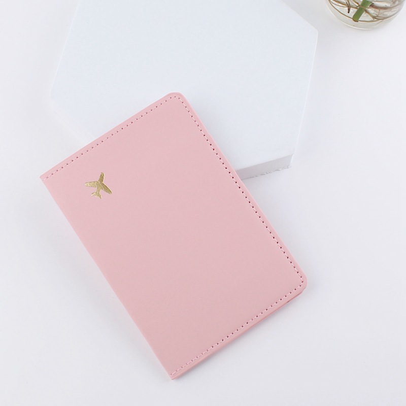 Leather Document Package Travel Protective Case Passport Case Pink - Shop at LoveMi