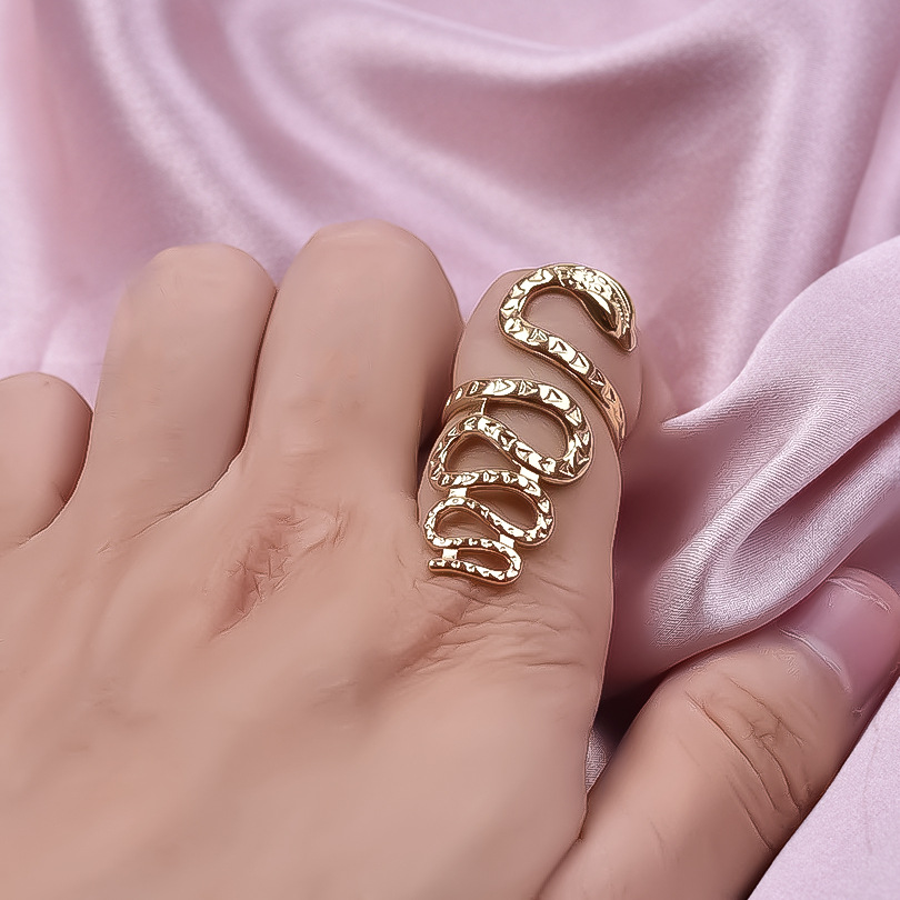 Stainless Steel Ring Female Niche Snake-shaped Retro