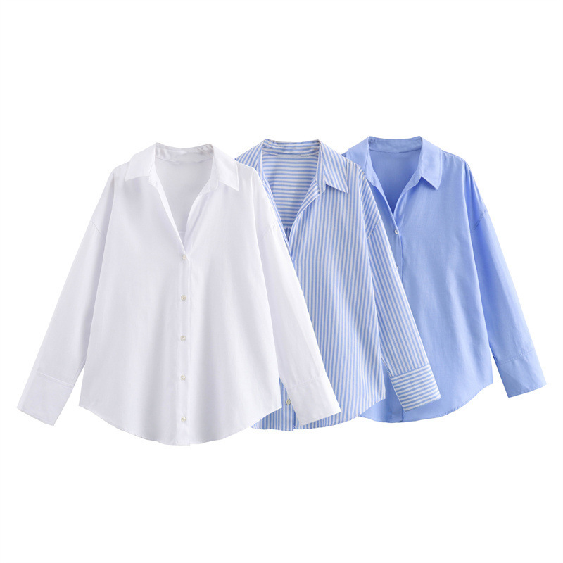 Loose-fitting Casual Long-sleeve Oxford Shirt