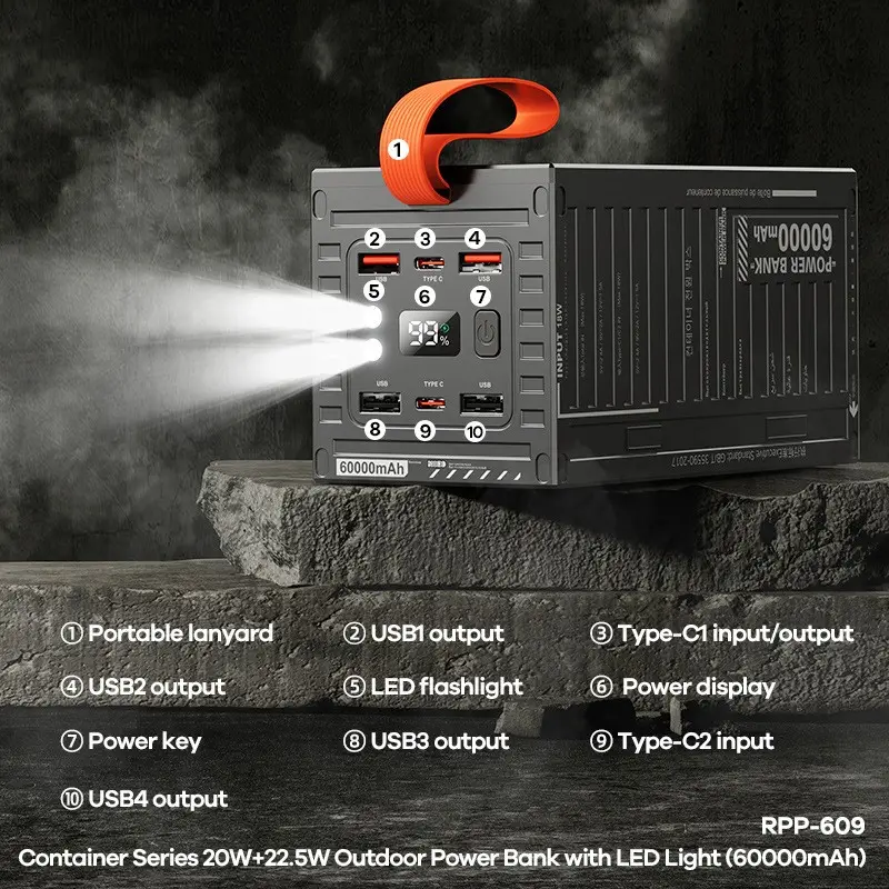Outdoor LED Light Mobile Power Phone Large