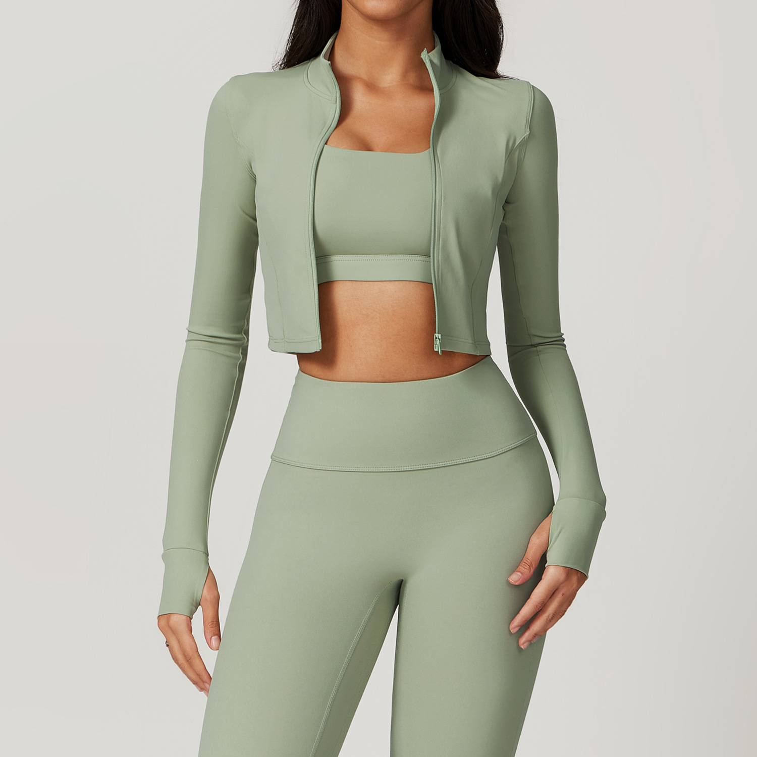 Slim-fit Fitness Long-sleeve Jacket Quick-dry Yoga Wear - Image 3