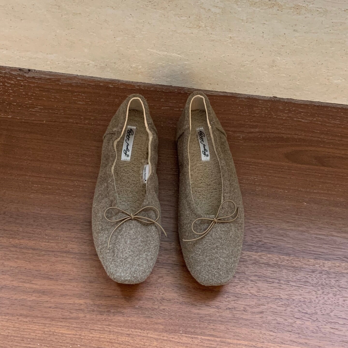 Velvet-Lined Square-Toe Flats, picture 3 of 5