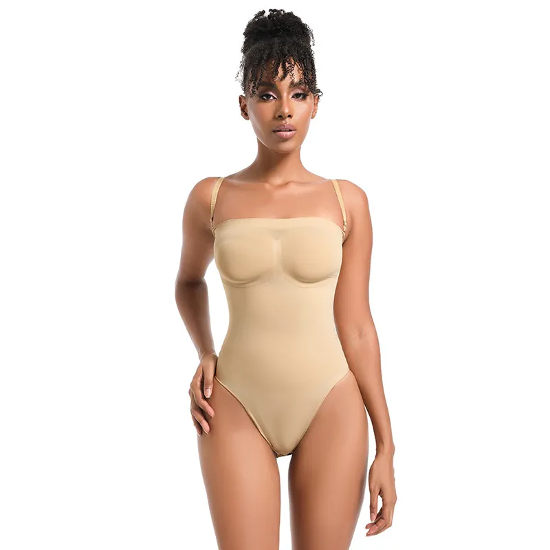 One-piece Encryption One-piece Tights Sk Belly Contracting One-piece Corset - Skin Color-L