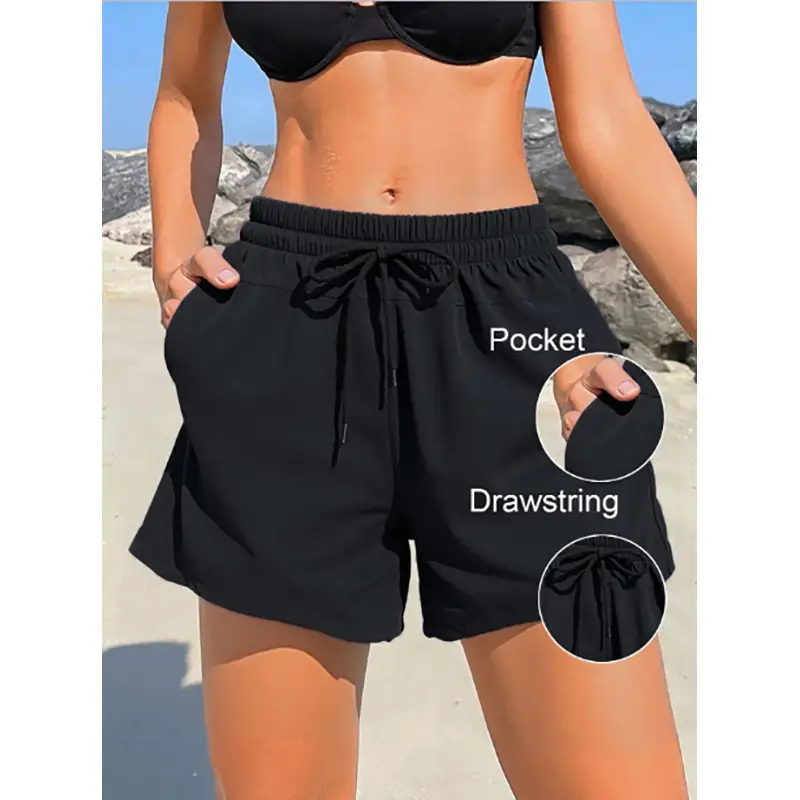 Sun-protective Boxer-style Surf Swim Trunks