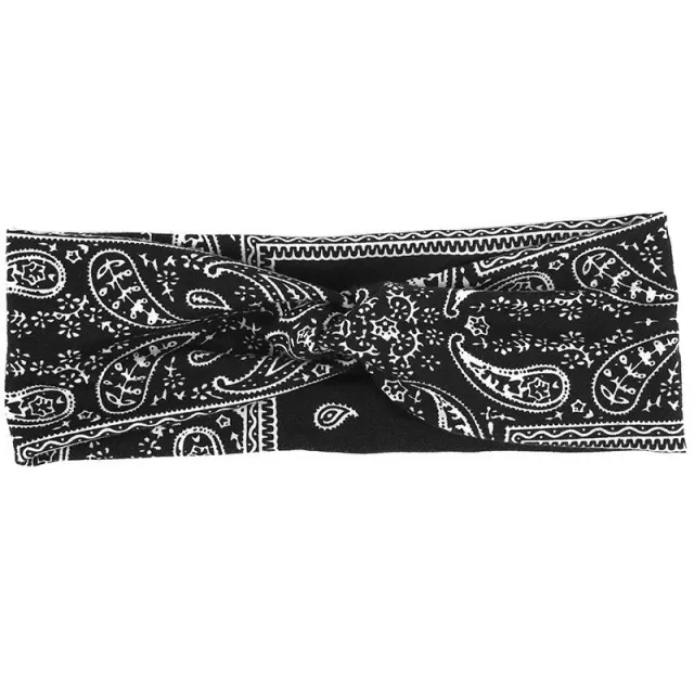Wide Cotton Elastic Headband Female Hood Black - Shop at LoveMi