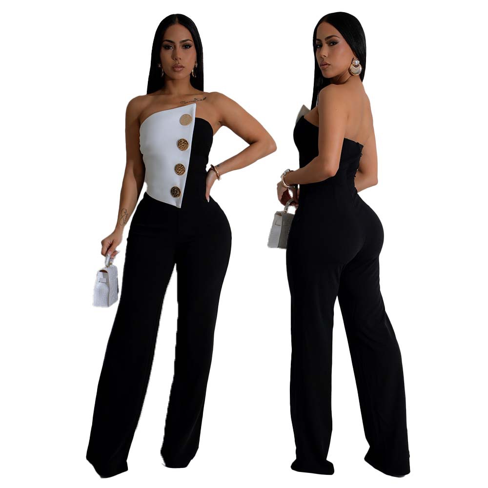 Women's Button Jumpsuit Commute Style - Image 4