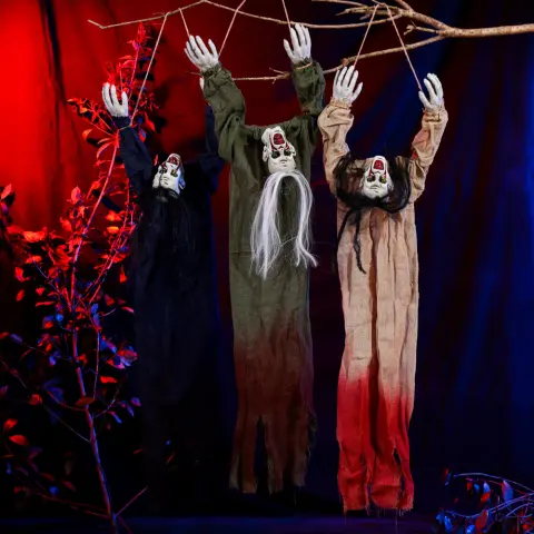 Halloween Decoration Hanging Ghost Haunted House Secret Room Layout