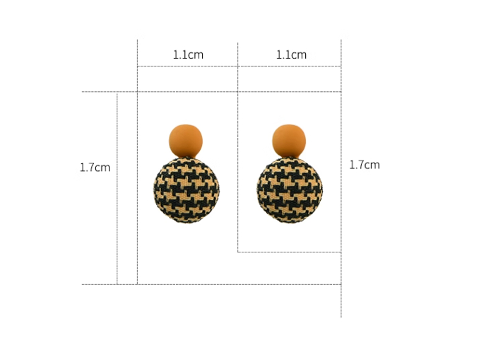 Special-interest Design Wool Woven Ear Studs