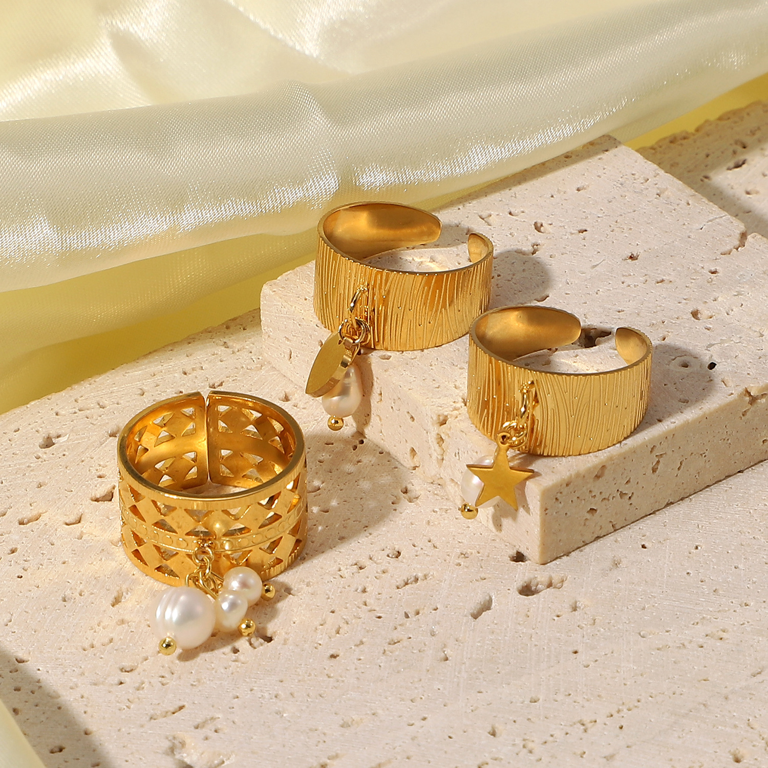 Stainless Steel XINGX Pearl Ring