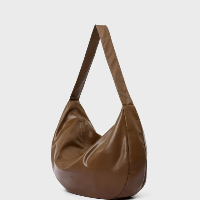 Casual Soft Leather Large Capacity Shoulder Crossbody Tote Bag Brown - Shop at LoveMi