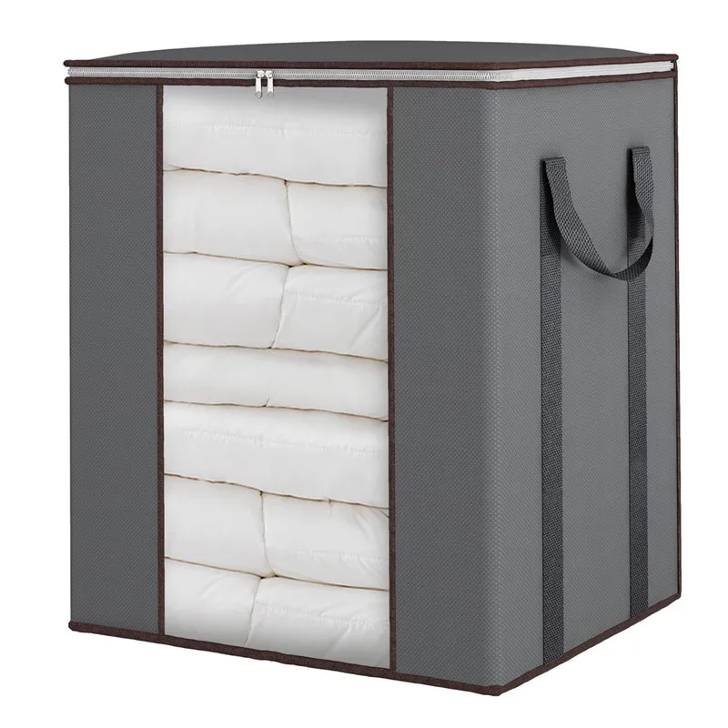 Large Capacity Organizer Storage Bags Handle Storage Moving Bag - Single Gray