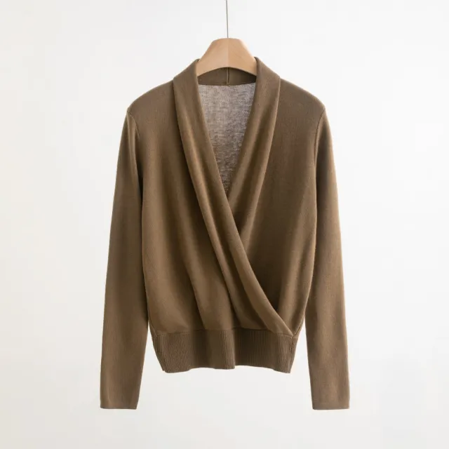 Women's Design Sense Simple Temperament Top Fashion Coffee - Shop at LoveMi
