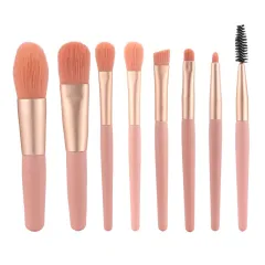 Makeup Brush Suit Eye Shadow Blush Face Powder Repair Highlight Powder Foundation Brush - Pink - View 1