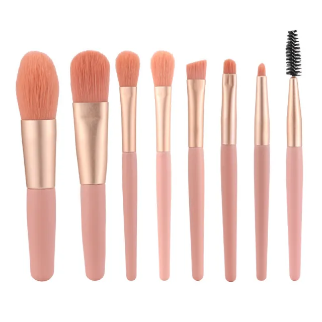 Makeup Brush Suit Eye Shadow Blush Face Powder Repair Highlight Powder Foundation Brush Pink - Shop at LoveMi