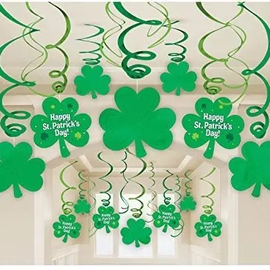 Irish Decoration St Patrick's Day Theme Party Spiral Hanging Ornament
