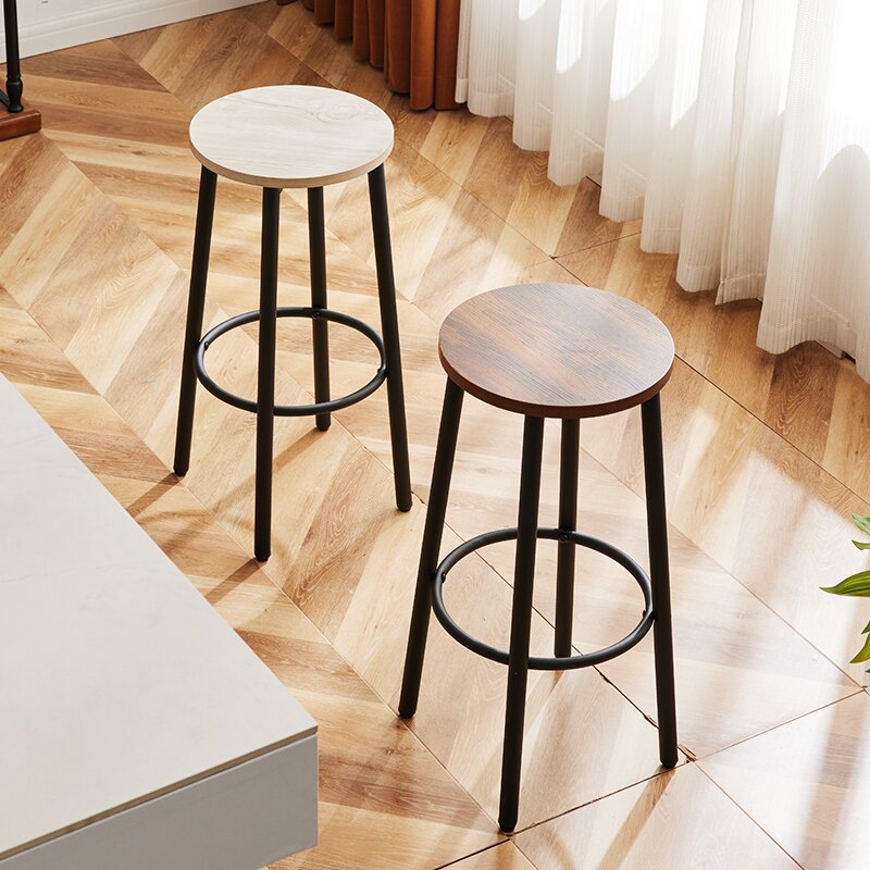 Household High-legged Wrought-iron Round Stool