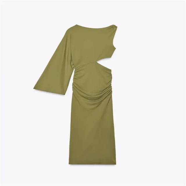 Irregular Long Sleeve Summer Hollow Decoration Mini Dress - Shop at LoveMi