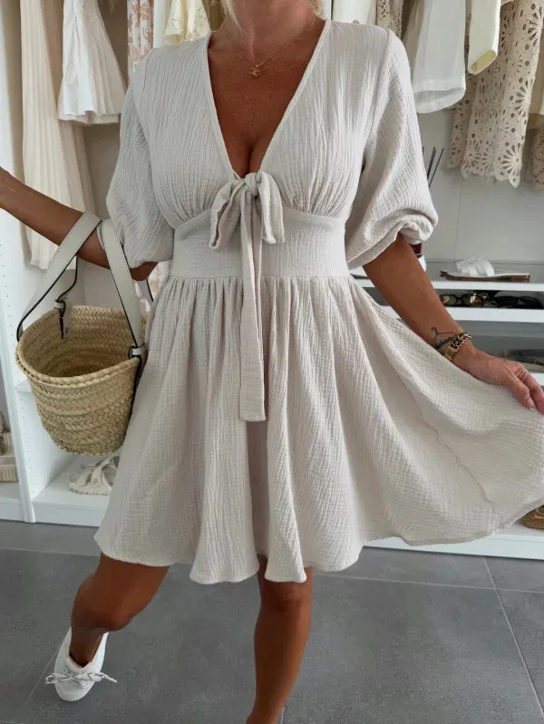 Short Sleeve Casual V neck Sahara Plaid Jumpsuit Silver - Shop at LoveMi