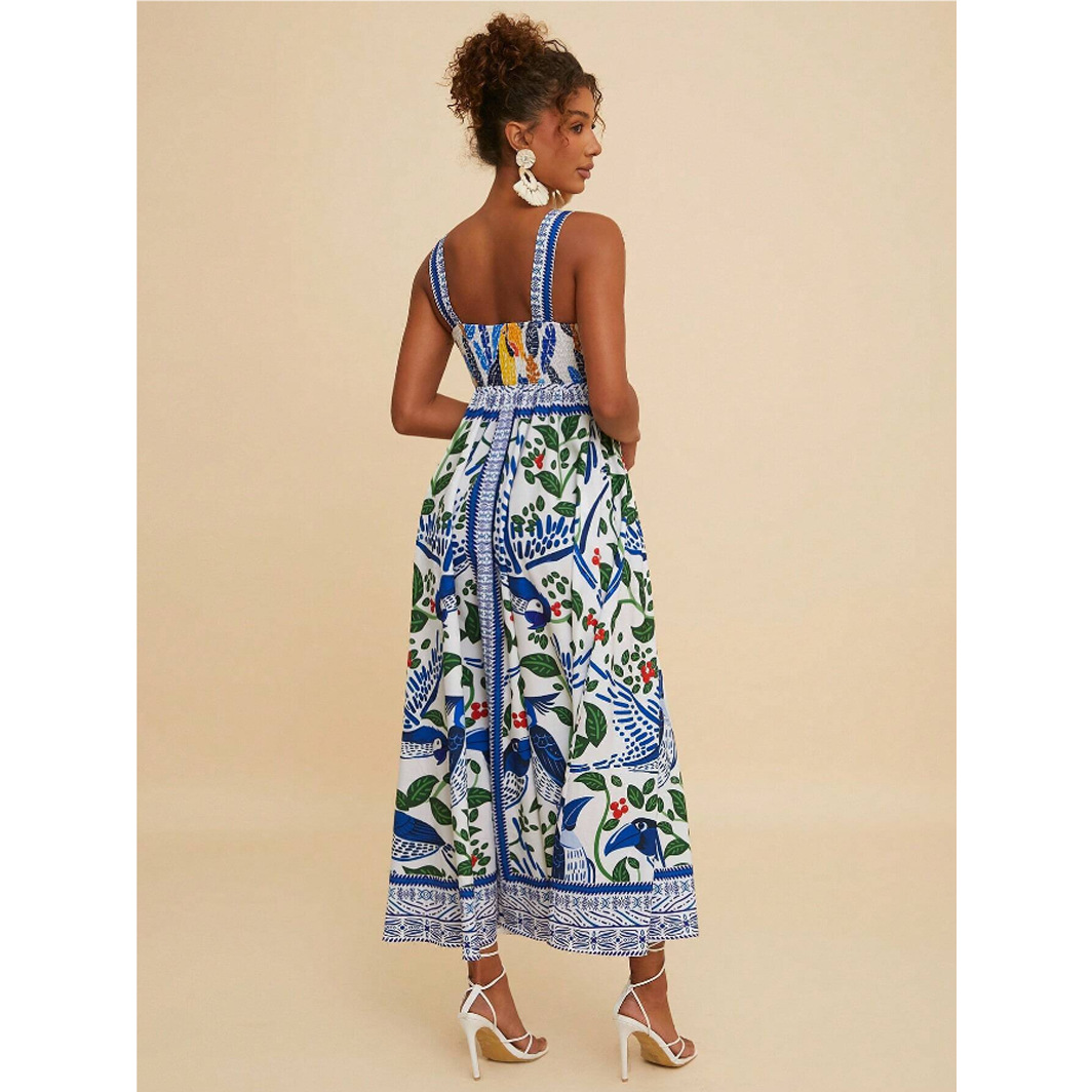 European And American Style Women Printed Formal Dress Casual Fashion Dress