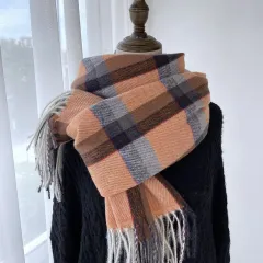 Plaid Scarf Women's Autumn And Winter Scarf - Ghy145 Orange - View 1