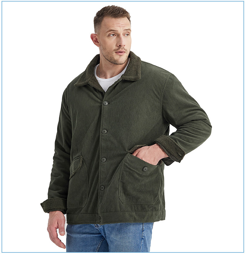 Title 41, Herren Cashmere Jacke Verdickt Groß Loose Casua...