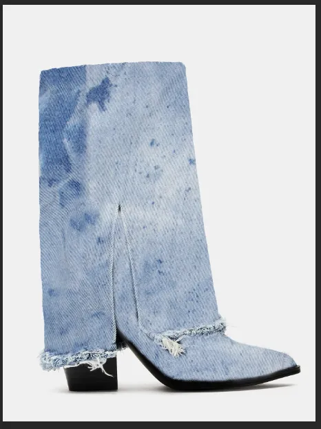 Autumn And Winter New Fashion Plush Trouser Leg Boots Ladies Fashion Boots Blue - Shop at LoveMi