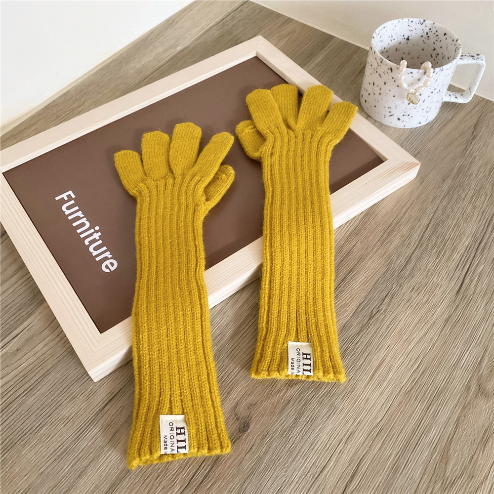 8 Long Gloves Yellow