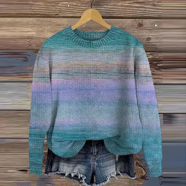 Women's Printed Wear Crew Neck Casual Sweater Jlnwy12Sx87 - Shop at LoveMi