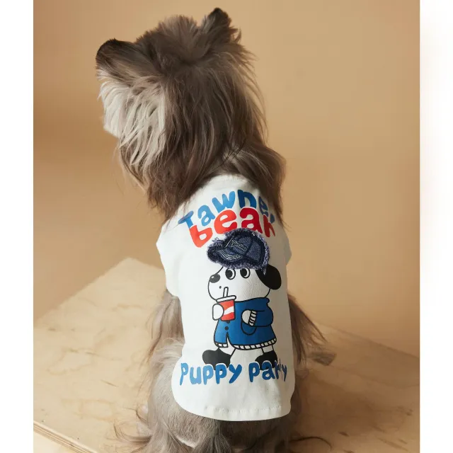Printed Cute T shirt Dog Clothes Spring And Summer White - Shop at LoveMi
