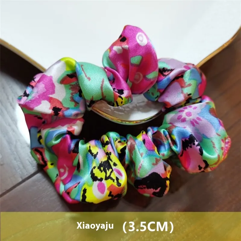 Crepe Satin French Handmade Silk Hair Ring - Little Daisy
