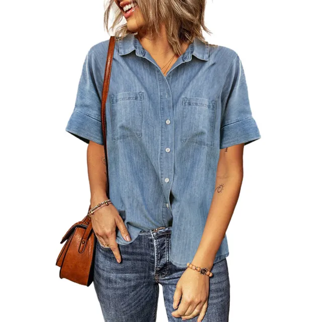 Casual All matching Lapel Solid Color Simple Shirt Lc255917104 - Shop at LoveMi