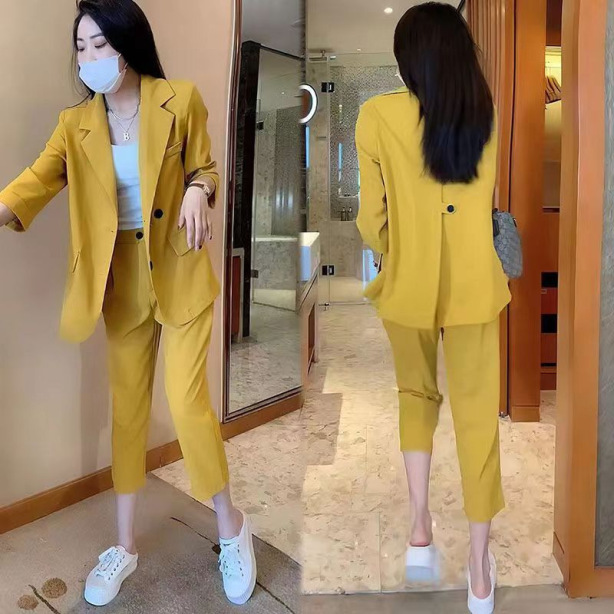 Plus Size Suit Coat Harem Pants Two-piece Set