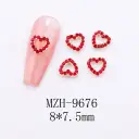Glass New Year Nail Ornament Red Bow Accessories view 10