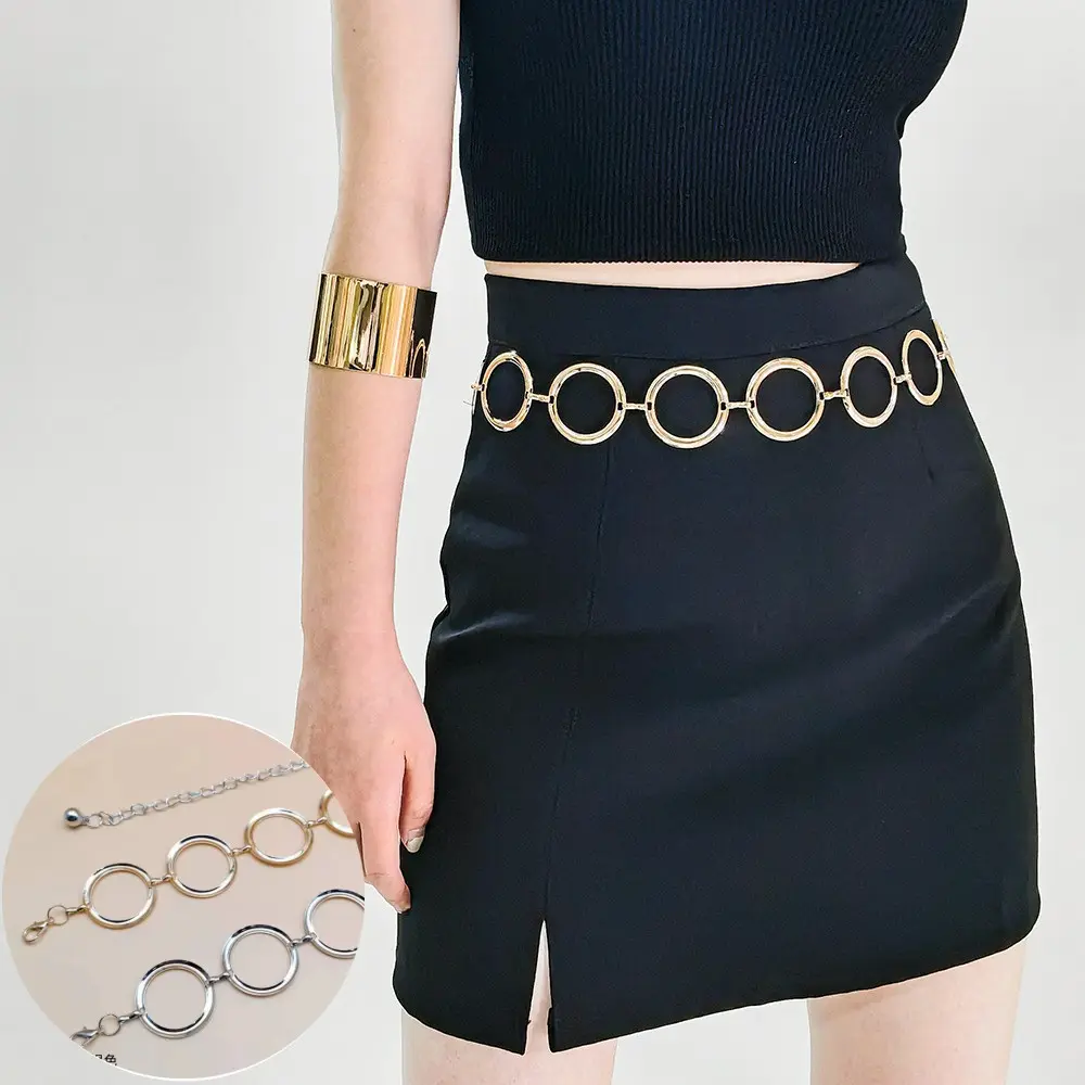 European And American-style Metal Ring Waist Chain