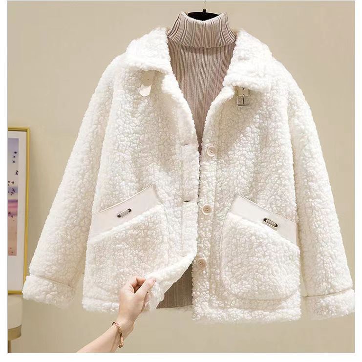 Fleece-lined Extra-thick Loose-fitting Warm Coat For Petite Individuals - Image 1