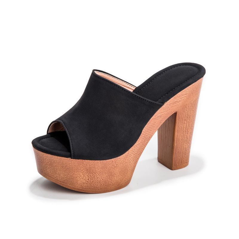 Platform High-Heel Slippers, picture 2 of 5