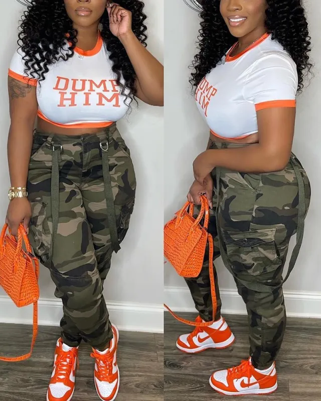 Fashion Camouflage All match Ankle tied Overalls Camouflage Color - Shop at LoveMi