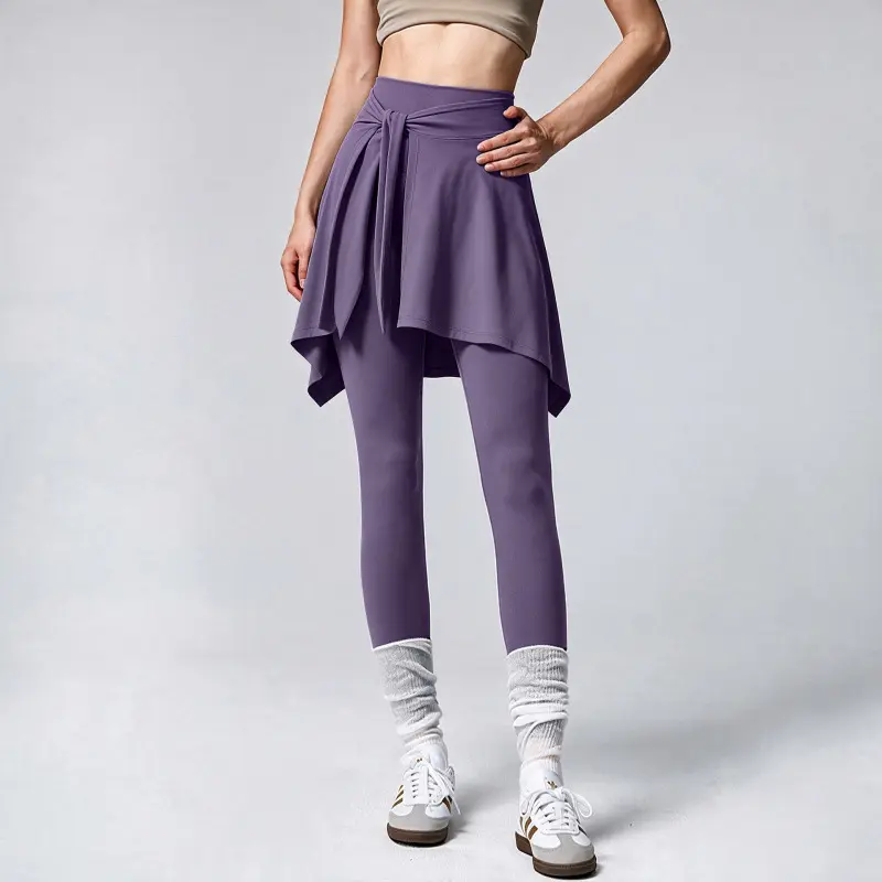 High-waisted Faux Two-piece Yoga Skort