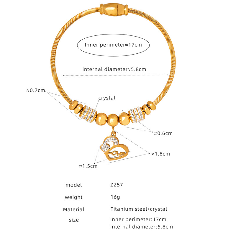 Personalized Multi-pendant Bracelet Affordable Luxury Style Non-fading Retro Temperament