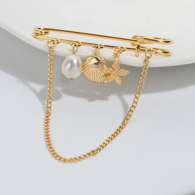 Retro Metal Chain Tassel Brooch Women Brooch 2 - Shop at LoveMi