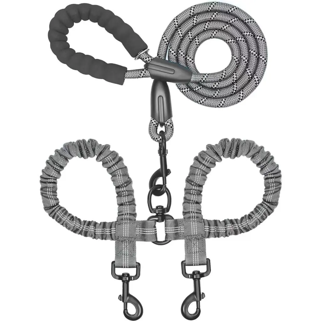Dog One Drag Two Explosion-proof Retractable Leash - Grey