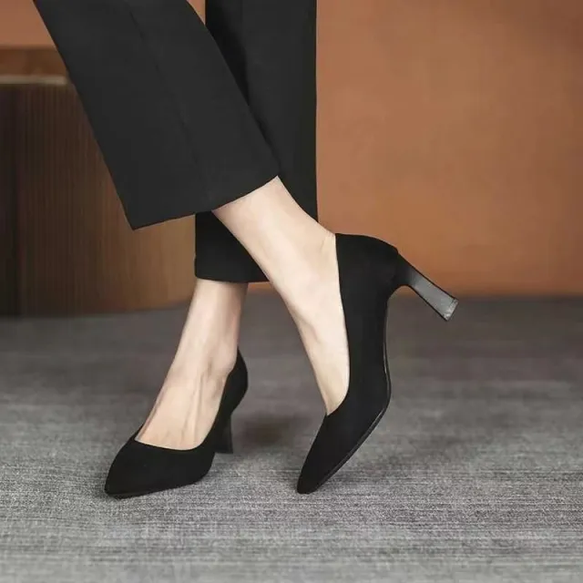 Womens Stylish Pointed toe High Heels Black - Shop at LoveMi