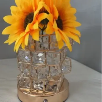 Sunflower LED Night Light Rose Crystal