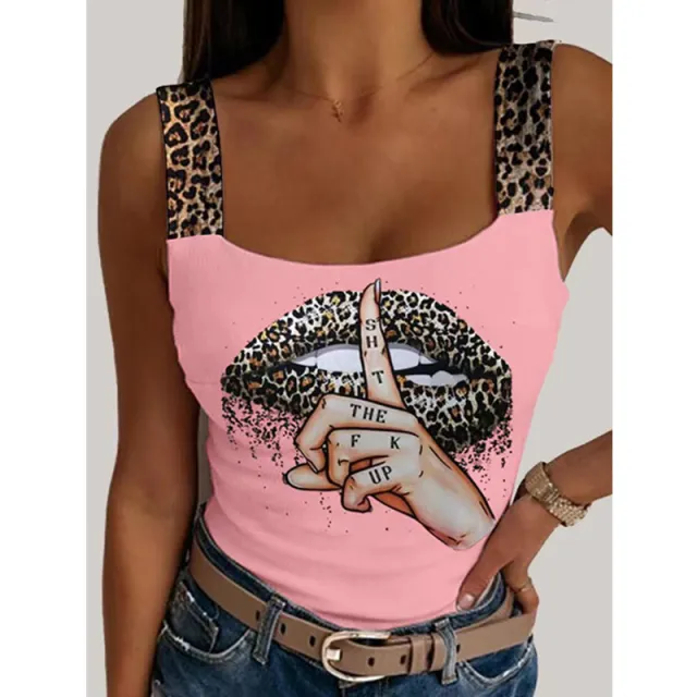 Summer New Women's Printing Vest Pink - Shop at LoveMi