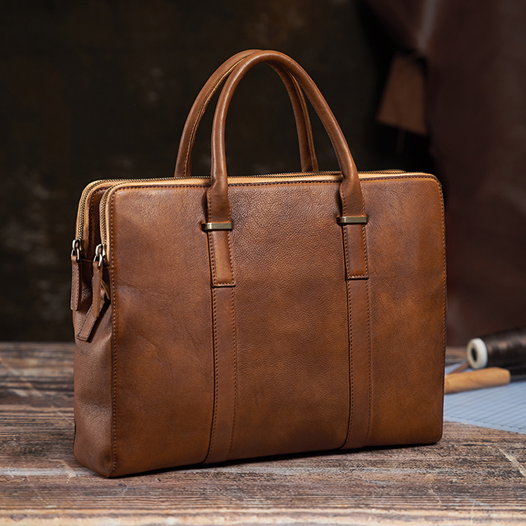 Title 4, Vintage Vegetable Tanned Leather Mens First La...