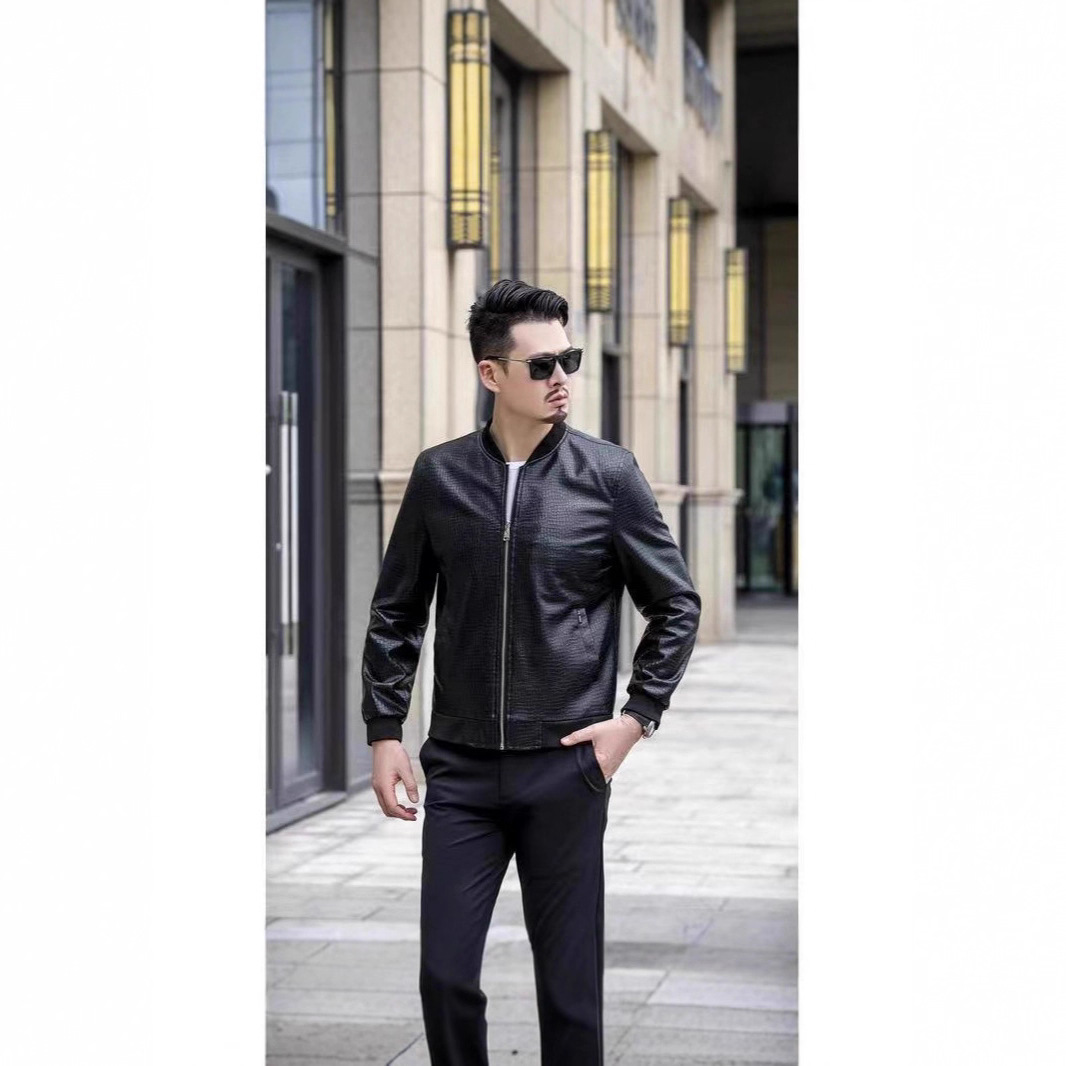 Ice Crack Pattern Fleece Lined New Mens Jacket 4