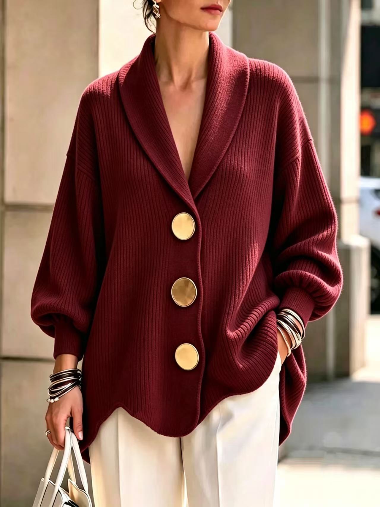 Women's corduroy long-sleeve top supplier image 1