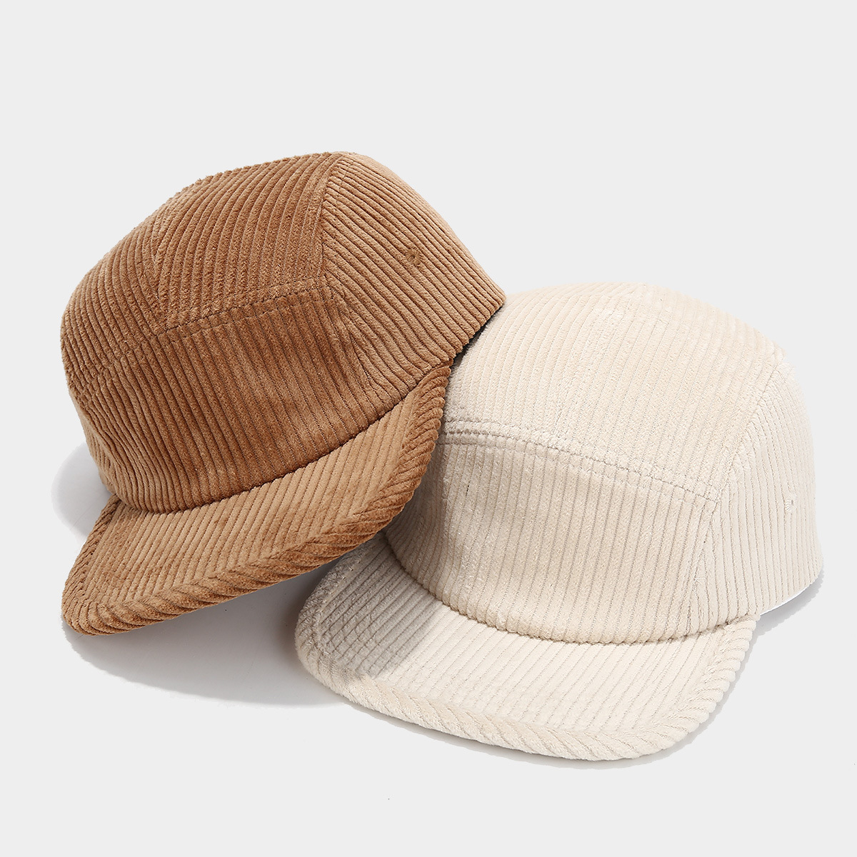 Fashionable Vintage Hip-hop Artistic Corduroy Baseball Cap For Fall And Winter