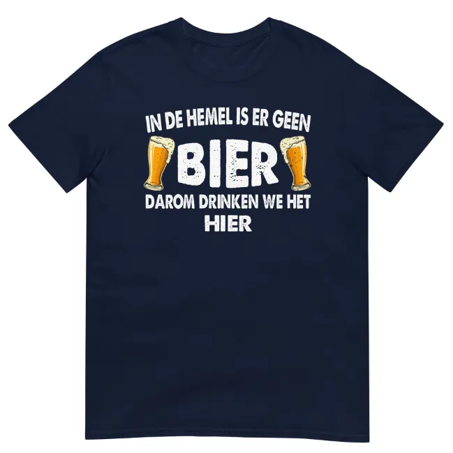 There Is No Beer Printed T-shirt In European And American Paradise